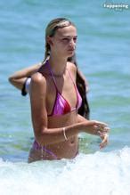 Mia Regan Sexy Shows Off Her Beautiful Body Wearing A Hot Pink Bikini At The Bondi Beach Aznude