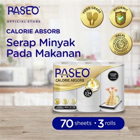 Jual Paseo Cooking Towel Tissue Calorie Absorb Shopee Indonesia