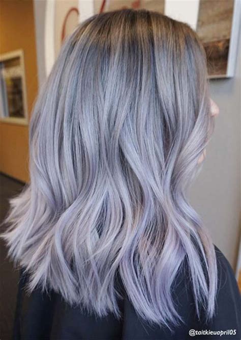 Silver Hair Trend 51 Cool Grey Hair Colors To Try Purple Grey Hair Silver Purple Hair Lilac