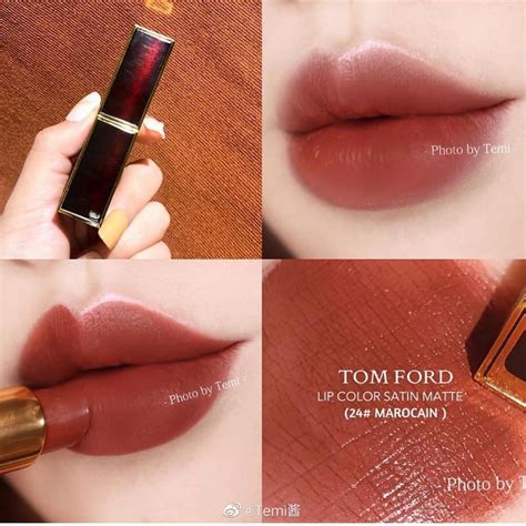 Son Tom Ford Lip Color Satin Matte Màu 24 Marocain Đỏ Gạch Nâu