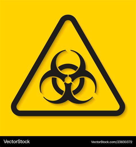 Biohazard Dangerous Sign Isolated On Yellow Vector Image