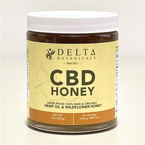 Hemp Oil Organic Honey Full Spectrum Cbd Delta Botanicals