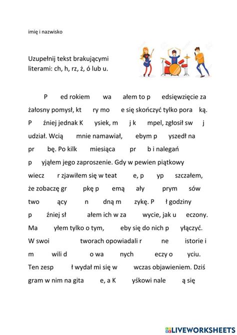 Dyktando R Ne Zasady Worksheet