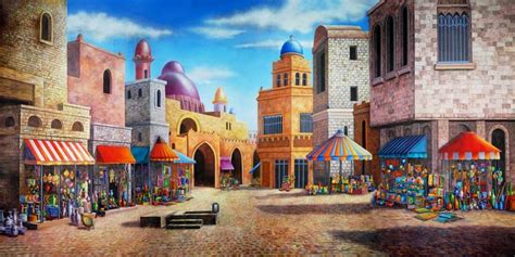 Agrabah Marketplace Scenic Backdrop Aladdin Backdrops Scenic