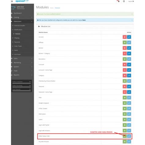 Opencart Advanced Order Status Color Ocmod