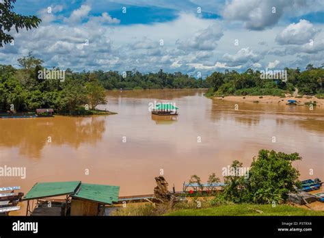 Beautiful View Of The Tembeling River At The Kuala Tembeling Jetty In