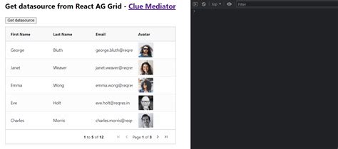 Github Cluemediator Get Datasource React Ag Grid Get Datasource From