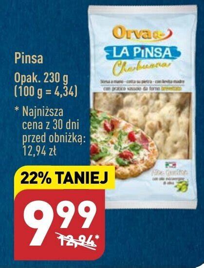 Promocja Pinsa 230 G W ALDI