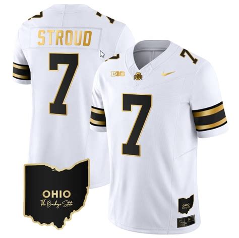 [Available] Buy New CJ Stroud Jersey #7 Patch White Gold