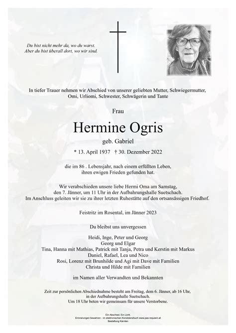 Parte F R Hermine Ogris Pax Requiem