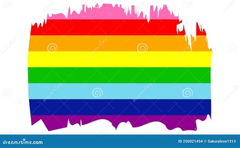 Gilbert Baker Pride Flag Standard Proportions For Gay Flag Stock Image CartoonDealer
