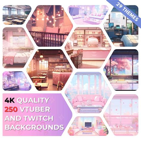 250x Vtuber Background Virtual Background Stream Lofi Background Twitch