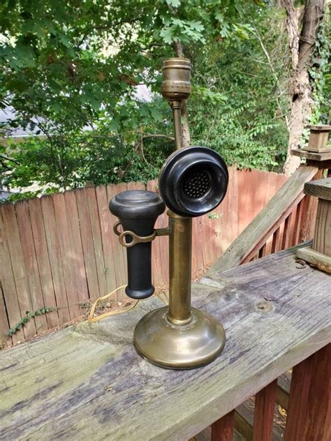 Vintage Western Electric Brass Candlestick Telephone Etsy