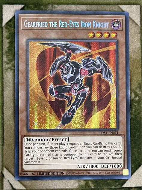 Yugioh Gearfried The Red Eyes Iron Knight Secret Rare Lds En Ebay