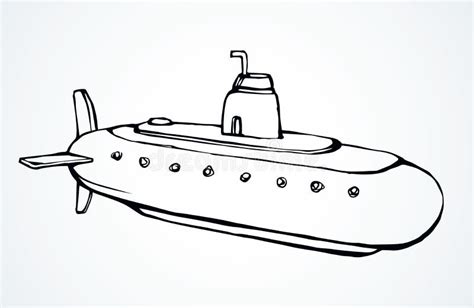 Submarino Submarino Moderno Buque Grande Crewed Ilustraci N Del