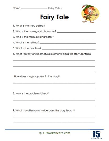 Fairy Tales Worksheets 15