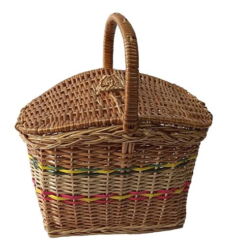 Indiana Crafts Small Picnic Baskets Fine Quality Cane Bamboo Wicker