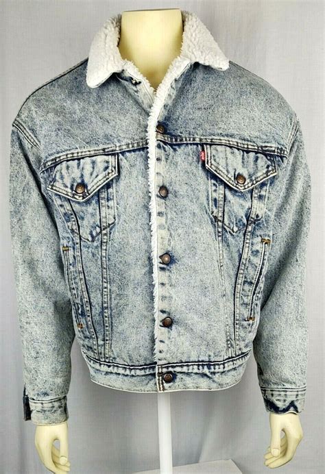 Levi S Stonewash Acid Wash Sherpa Lined Denim Jean Ja Gem