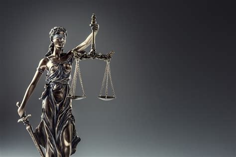 Premium Photo Statute Of Justice Bronze Statue Lady Justice Holding Scales And Sword