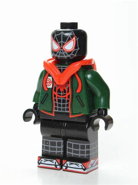 Spider Man Miles Morales Dark Red Hood Minifigure Sh679 Artofit