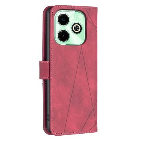 Knížkové pouzdro Rhombus červené Infinix Hot 40i Levné Kryty