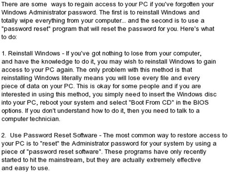 Window Password Reset Guide: Reset Your Windows XP Password