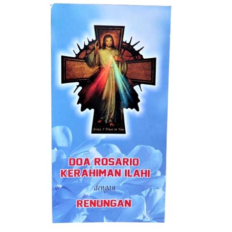 Jual Lembar Doa Katolik Rosario Kerahiman Ilahi Dengan Renungan Koronka