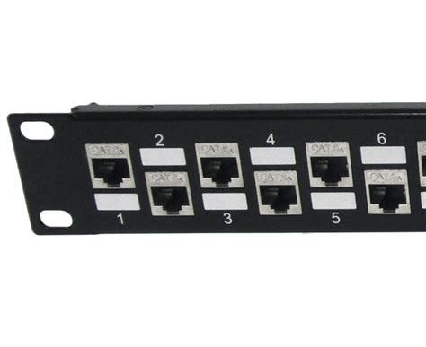 Shielded CAT6A RJ45 24-Port 1U Patch Panel — Primus Cable