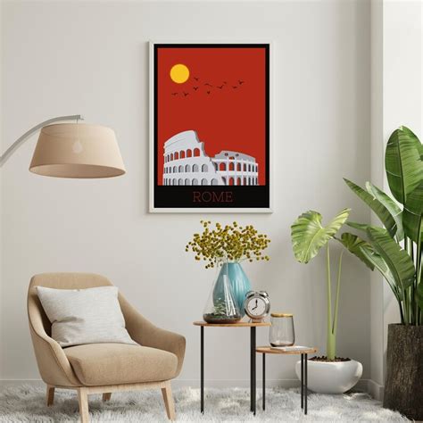 Rome Poster Art Print Rome City Wall Art Digital Art Poster - Etsy