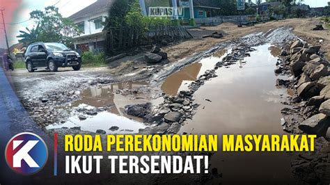 Jalan Poros Provinsi Bandar Jaya Mandala Dan Selagai Lingga Rusak