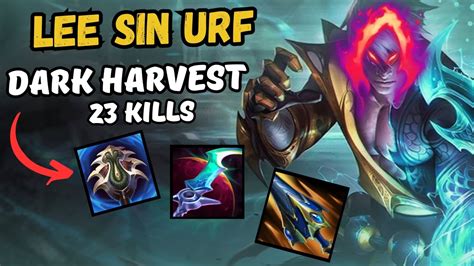 Massive Damege Lee Sin Kills With Dark Harvest League Of Legends Urf