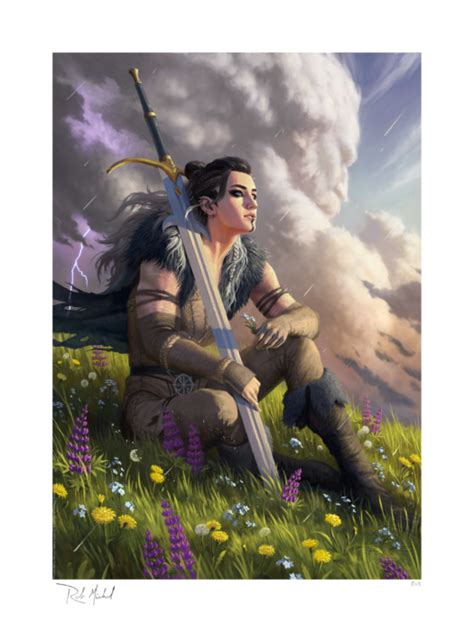 Critical Role Mighty Nein Yasha Nydoorin Champion Of The Stormlord Fine Art Print By Robson