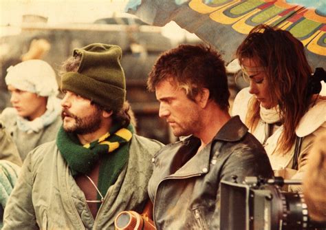 Director George Miller With Mel Gibson Virginia Hey Behind The Scenes