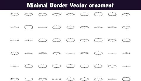 minimal border ornament set  vector art  vecteezy