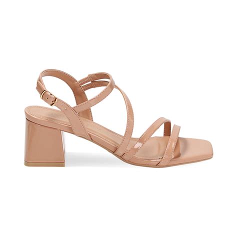 Sandales femme à talons nude en vernis Primadonna Collection
