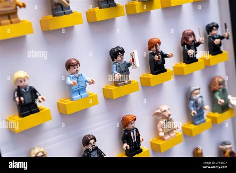 Harry Potter themed lego figures and characters from lego's Wizarding World series standing on ...