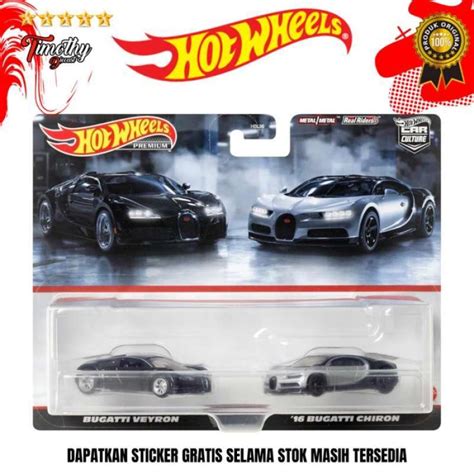 Jual Hot Wheels Premium 2 Pack Bugatti Veyron Vs 16 Bugatti Chiron Di Seller Velvet Store