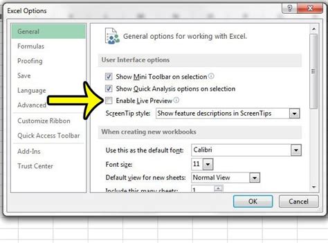 Cómo deshabilitar la vista previa en vivo de Excel Tutorial gratuito