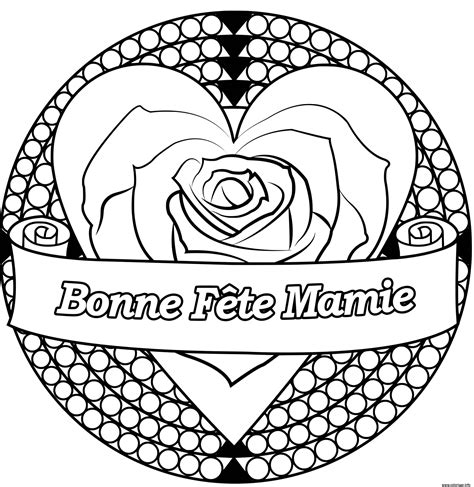 Coloriage Bonne Fete Mamie Je Taime Dessin Fete Des Grands Meres Mamies