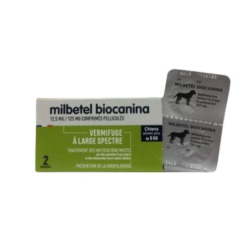 Biocanina Milbetel Mg Mg Vermifuge Chiens De Kg Compri