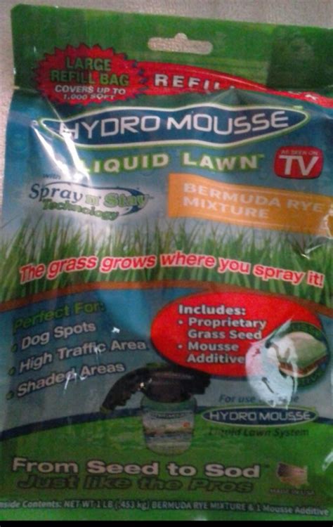 Hydro Mousse 17500 6 Liquid Lawn Bermuda Grass Seed Spray N Stay As Seen On Tv