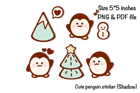 Cute Penguin Sticker Graphic by SPsweet · Creative Fabrica