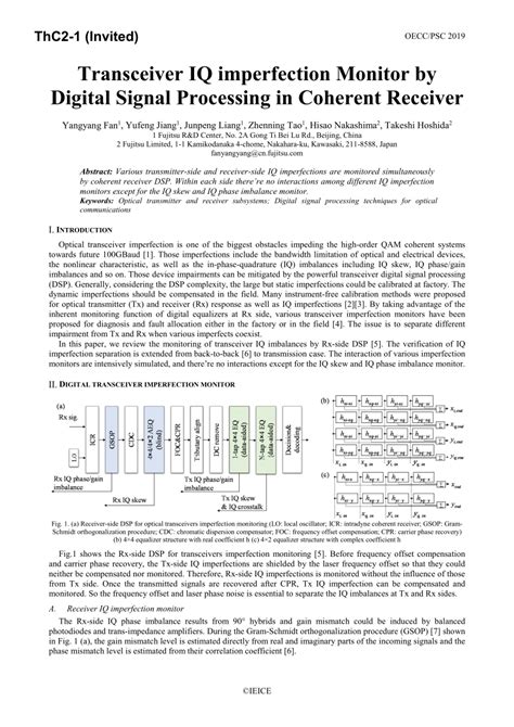 Pdf Transceiver Iq Imperfection Monitor By Digital Signal Processing