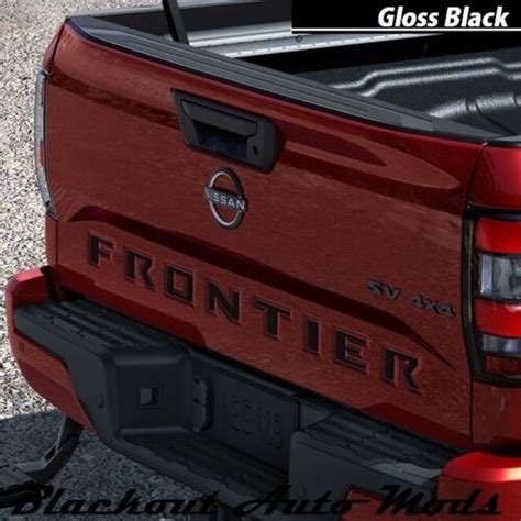 Gloss Black Raised Tailgate Letters For Nissan Frontier Plastic