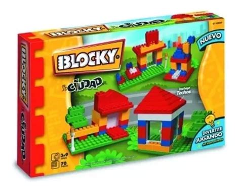 Bloques Para Armar Blocky Construcción Ciudad 70 Piezas En Caja