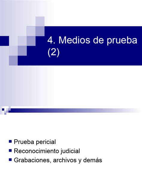 Medios De Prueba Pdf Testigo Experto Ley Pública