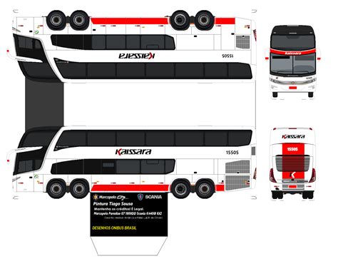 Papercraft Truck Scania SP Papel Modelismo PaperCraft Ãnibus CMA