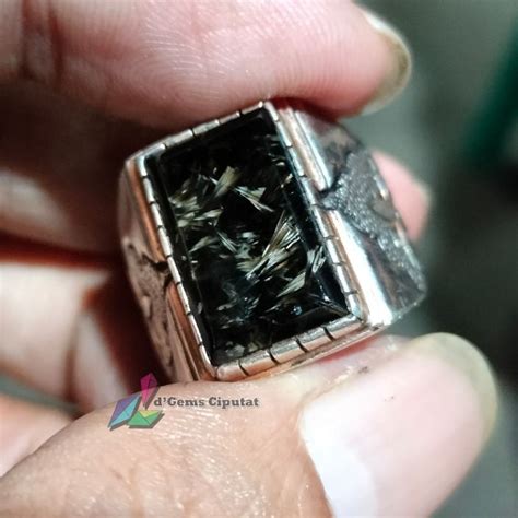 Jual Batu Cincin Akik Permata Natural Basaltic Tiger Glass Bulu Macan