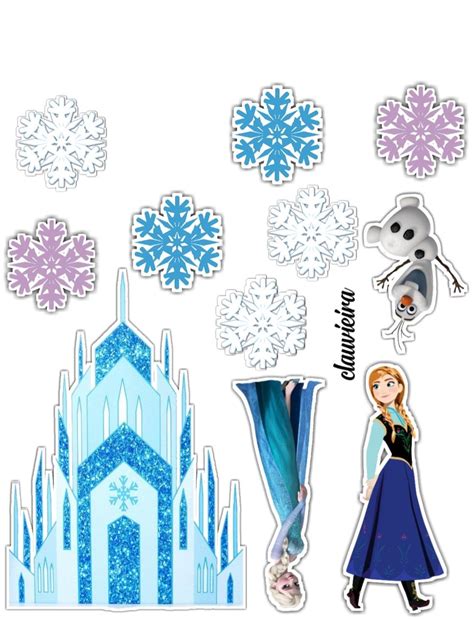 Frozen Party Printable Frozen Cupcake Toppers Elsa Cake Toppers