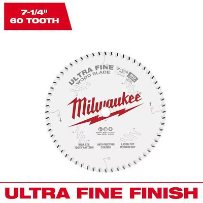 Milwaukee In X Tooth Carbide Ultra Fine Finish Circular Saw